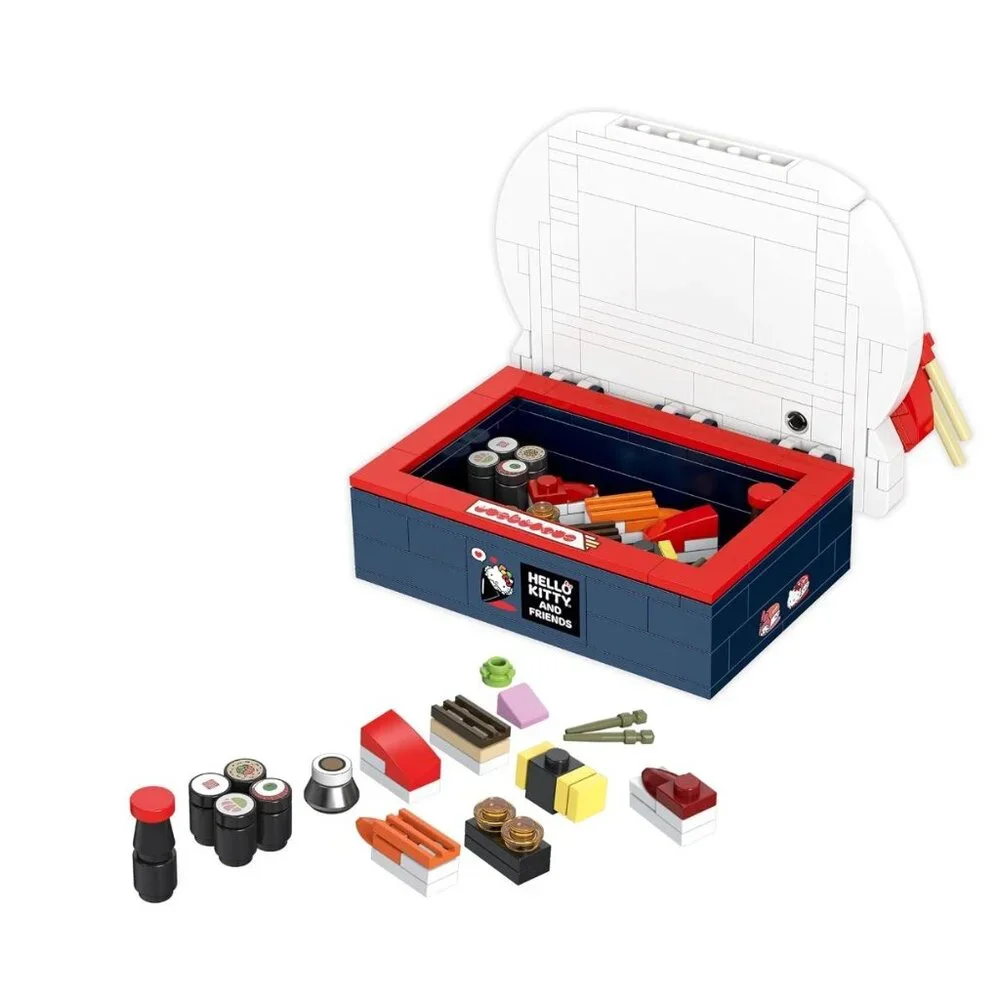 Hello Kitty Bento Box Brick Building Set 12+ 191 Pieces Compatible With Major Br